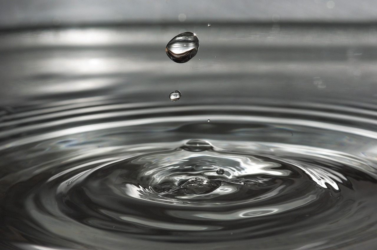 water, water drop, ripples, wave, small wave, droplet, nature, drip, drop of water, liquid