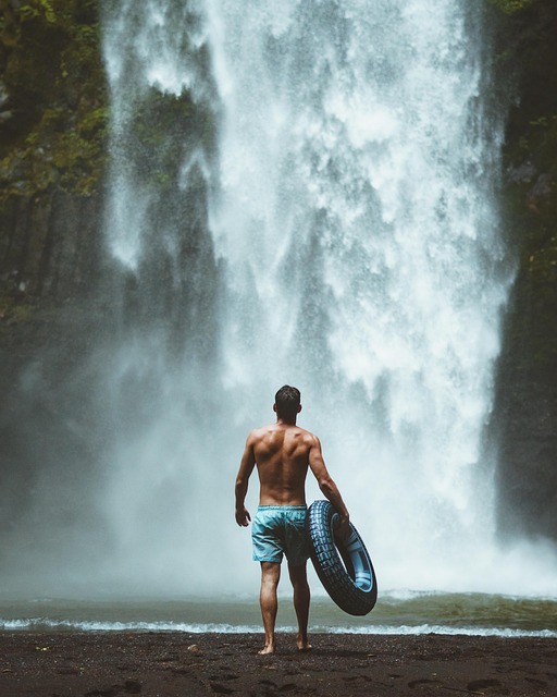 water, waterfall, outdoors, adult, recreation, splash, wet, people, man, active, summer, travel, bali, indonesia, vacation, lifestyle, adventure, holiday, tourism, young, activity, nature, tourist, trip, traveler, leisure, swimming, bathing, fun, person, tumblr wallpaper, iphone wallpaper